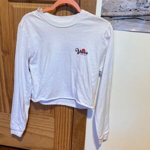 Vans White Long Sleeve Crop Tee